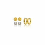 Gold-Plated Earring Set | Trendy Jewel | Anti-Tarnish Jewellery for Women