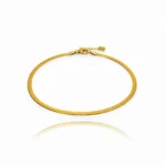 Gold-Plated Herringbone Anklet | Trendy Jewel | Anti-Tarnish Jewellery for Women