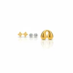 Gold-Plated Stud Earrings Set | Trendy Jewel | Anti-Tarnish Jewellery for Women