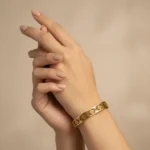 Gold Plated Floral Design Bangle | Trendy Jewel | Anti-Tarnish Jewellery for Women
